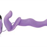 FF Elite vibrerende pentreer voorbind dildo 15cm (paars)