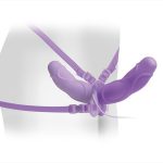 Fetish Fantasy Elite dubbele strap-on vibrator (paars)