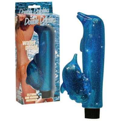 Blue Double Dolphins Vibrator