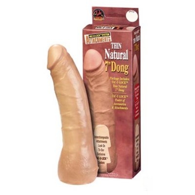 Vac U Lock - Thin Natural Dildo