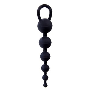 Anale ketting met 6 Ballen - Zwart