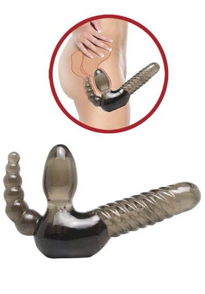 Strapless strap-on met anale stimulator