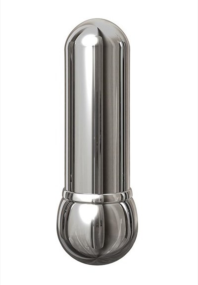 Zilveren aluminium mini vibrator